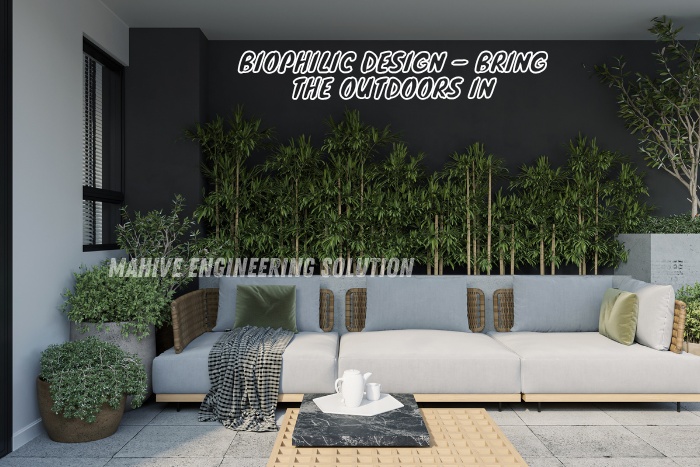 Mahive Engineering Solution in Washington bringing nature indoors with lush greenery and modern outdoor-inspired living spaces