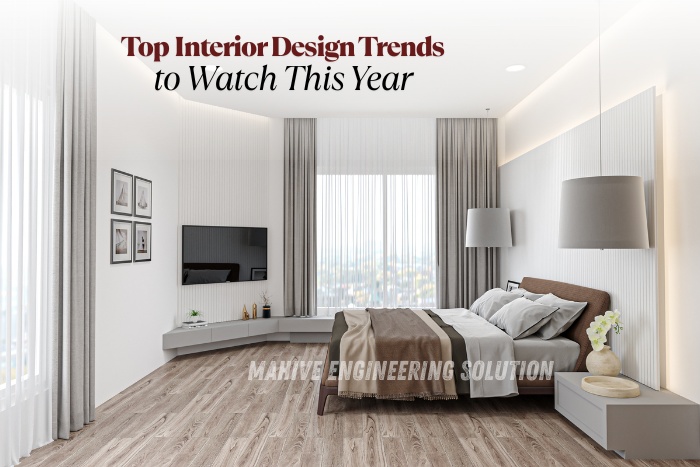 Modern bedroom with elegant lighting, neutral tones, and smart space planning for stylish living in Mahive Engineering Solution in Washington